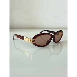 Vintage Christian Dior oval brown sunglasses Authentic